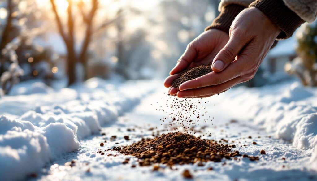 Ne sortez plus le sel : ces 5 produits du quotidien font fondre la neige et sécurisent votre allée verglacée