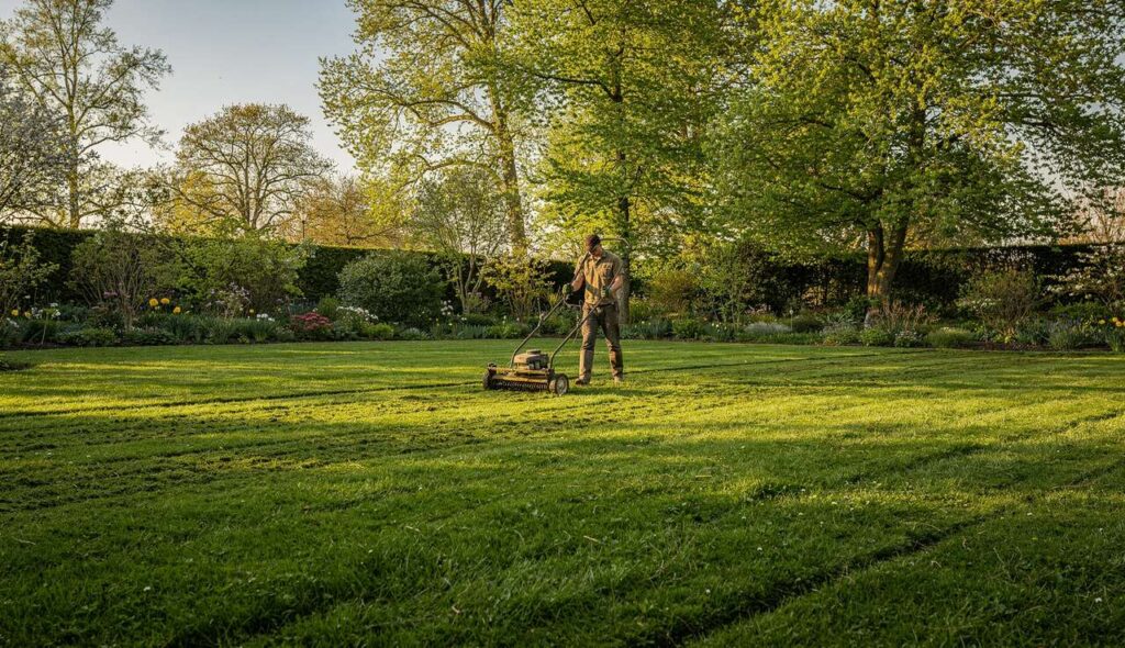 Scarifier la pelouse : pourquoi le faire trop tôt cause plus de dégâts que de bien